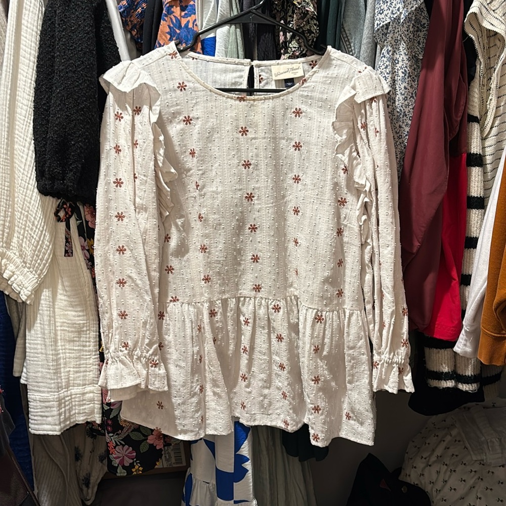 Embroidered Floral Top